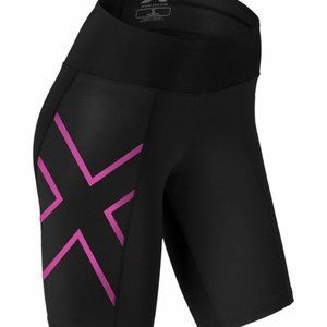 Womens Mid-Rise Athletic Compression Shorts Medium